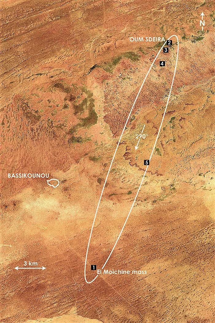 Bassikounou meteorite strewn field