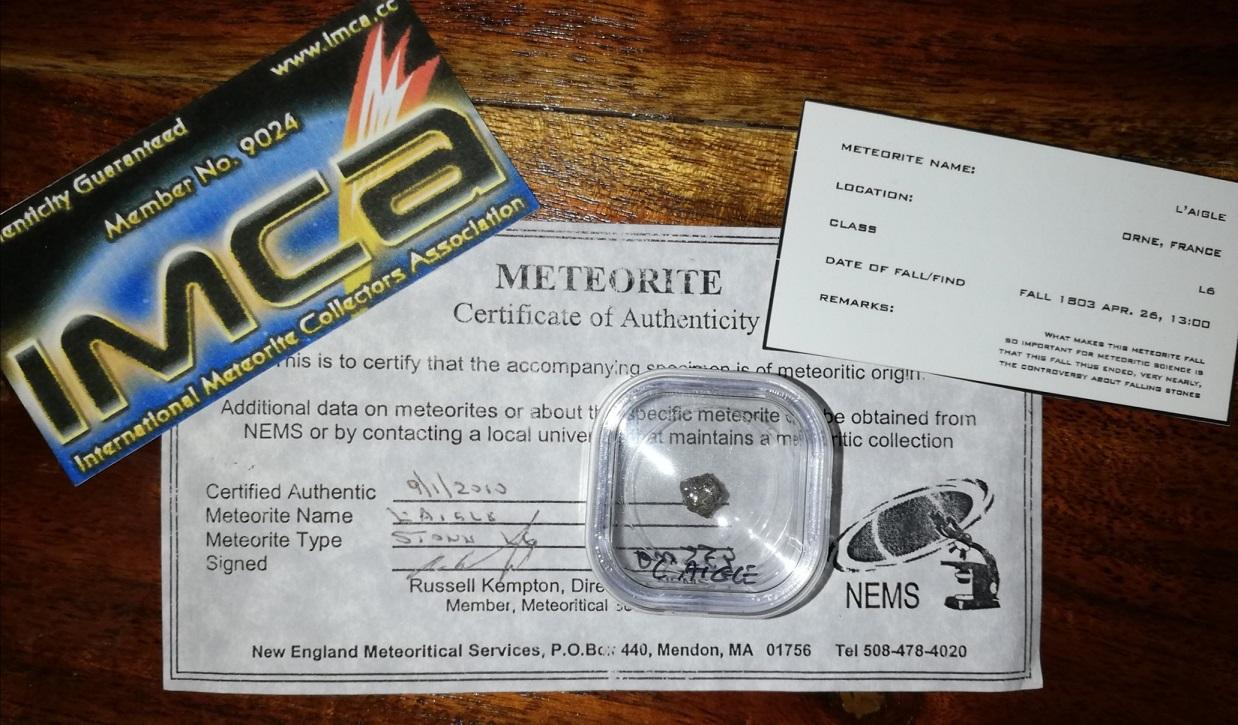 L aigle meteorite historic